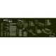 TekMat AR-15 Gun Cleaning Mat,12x36in,Olive Drab 36-AR15-OD
