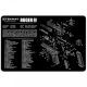 TekMat Ruger SR 9,SR 40 Gun Cleaning Mat,11x17in, Black 17-RUGERSR9