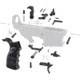 Tiger Rock AR-15 Lower Parts Kit w/ Upgraded Grip, Extended Trigger Guard &amp; Dual Safety Selector, Black, LPK-19