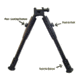 Tuff Zone Tactical Bi-Pod 8-10in, w/ Picatinny &amp; Swivel Stud Mounting Systems, TZ-MBP15