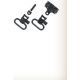 Uncle Mike's Swivels QD, REM 870, 12 Gauge, Blued, 1in, External Ratchet Cap Set, Clam, 18012
