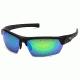 Venture Gear Tensaw Shooting Glasses, Black Frame, Green Mirror Polarized Lens, VGSB331