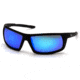 Venture Gear Stonewall Shooting Glasses, ce Blue Mirror Anti-Fog Lens, Black Frame VGSB465T