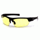 Venture Gear Tensaw Shooting Glasses, Black/Gray Frame, Yellow Anti-Fog Lenses, VGSB330T