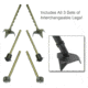 Versa-Pod 300 Series BattlePack Bipod NON-Pan with Case, 7-9in, Black, 360-823