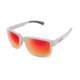 War Bird Easy Day Glasses, White Frames/Rose Lens/Red Shield, EYEDWHRORDR