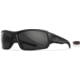 Wiley X Changeable Series Breach XL 2.5 Sunglasses, Matte Black Frame Gunmetal Logo, Grey Lens, CHBRC02XL