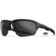 Wiley X Changeable Series Jakl Captivate Non-Pol Sunglasses, Matte Black Frame, Grey Clear Lens, CHJKL01