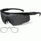 Wiley X PT-1 Sunglasses - Matte Black Frame w/ 2 Lens Package (Smoke Grey, Clear) w/ RX Insert PT-1SCRX