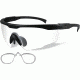 Wiley X PT-1 Sunglasses - Matte Black Frame w/ 3 Lens Package (Smoke Grey, Clear, Light Rust) w/ RX Insert PT-1SCLRX