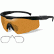 Wiley X PT-1 Sunglasses - Matte Black Frame w/ Light Rust Lens w/ RX Insert PT-1LRX