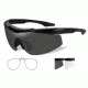 Wiley X Talon Sunglasses-Matte Black Frame-Smoke Grey-Clear Lens-RX Insert CHTLN1RX