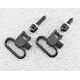 Uncle Mike's Swivels QD, 115 RGS, Blued, 1in, Wood Screw Type, Clam E/F, 13112