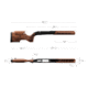 WOOX Exactus Precision Rifle Stock for Ruger 10/22, Walnut, Regular, SH.GNS002.39