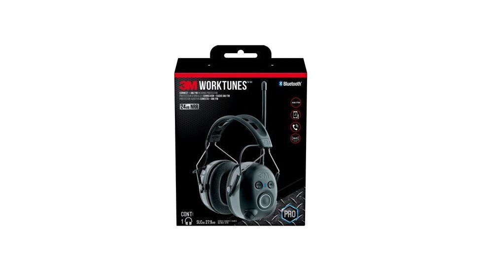 3M WorkTunes Wireless Hearing Protector w/Bluetooth Technology,Display,6ea 90542-3DC, 90542-QP-6
