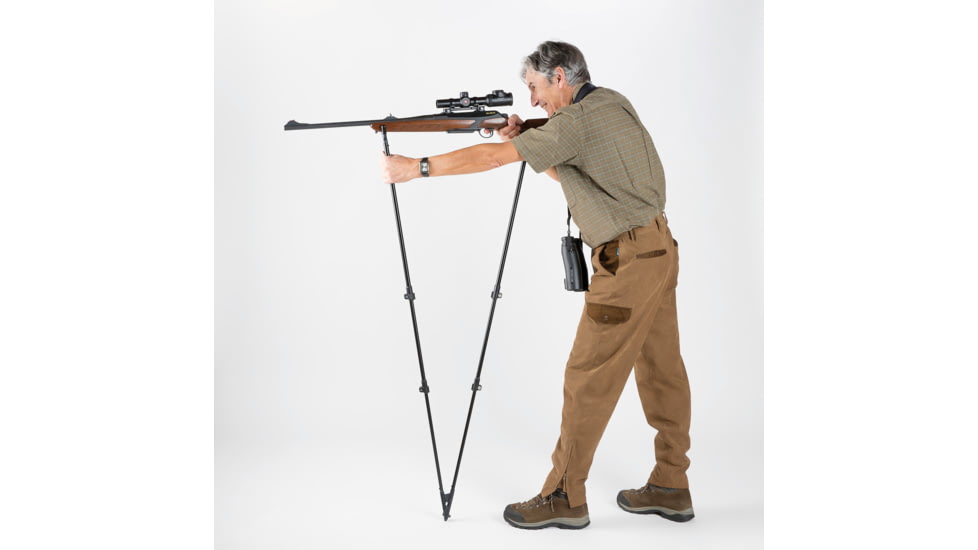 4 Stable Sticks Monteria Shooting Stick, Black, MONTERIA