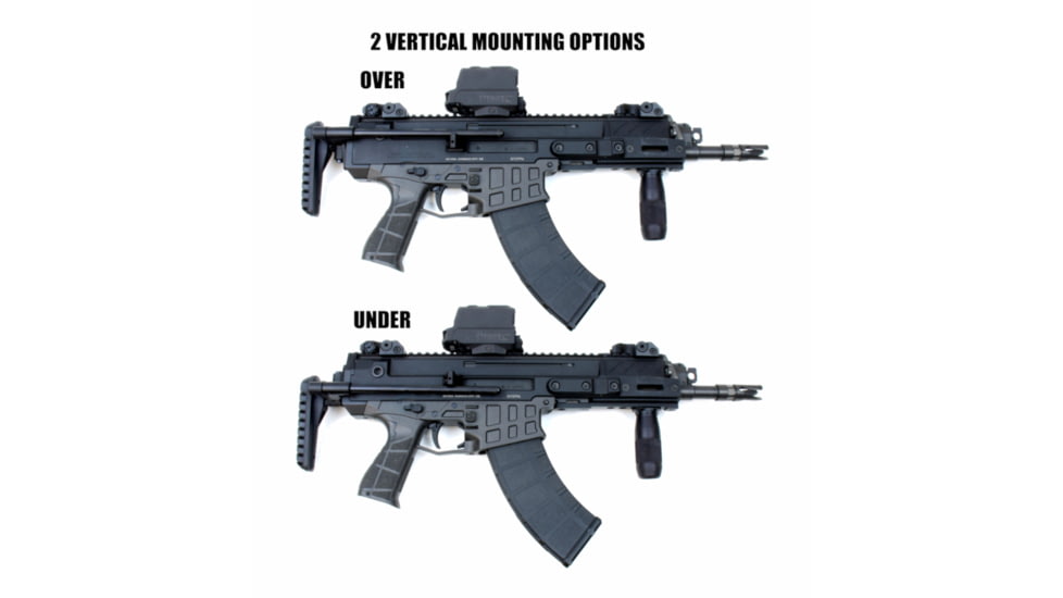 A3 Industries 2-Bolt Mount Modular Telescoping Stock w/No Buttpad, Black, 7.00in, MTS-2B-7.00-BP1
