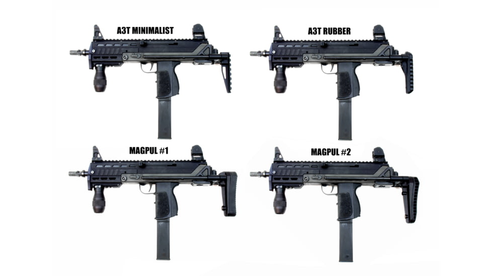A3 Industries 2-Bolt Mount Modular Telescoping Stock w/No Buttpad, Black, 7.00in, MTS-2B-7.00-BP1