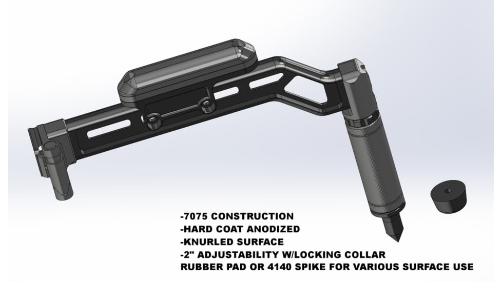 A3 Industries Kick-Stand Monopod, w/o Folder, KSM-100-NO