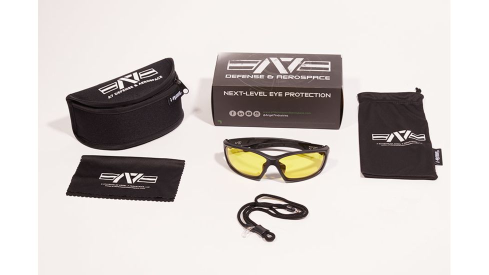 A7 Defense Rough Rider Tactical Glasses, Black, Infernus Orange lenses A7RRGIO