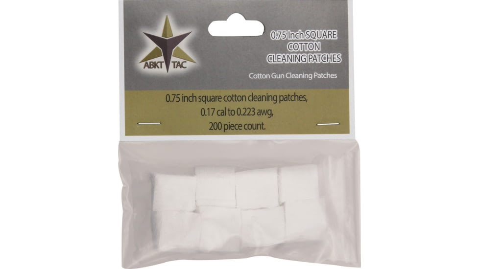 ABKT Tac Square Cleaning Patches .75in 200 pc count 0.17cal to 0.22 awg AB0050