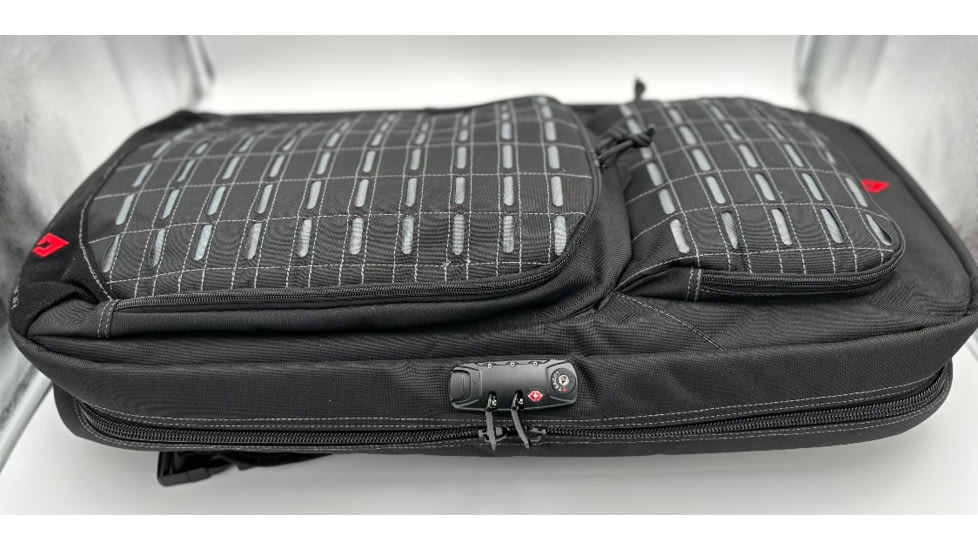 Advance Warrior Solutions Frame 36in Rifle Case w/ Backpack Strap, TSA Lock, 600D Poly PVC, Black/Gray, FR36RBP-BL/GR/TSA