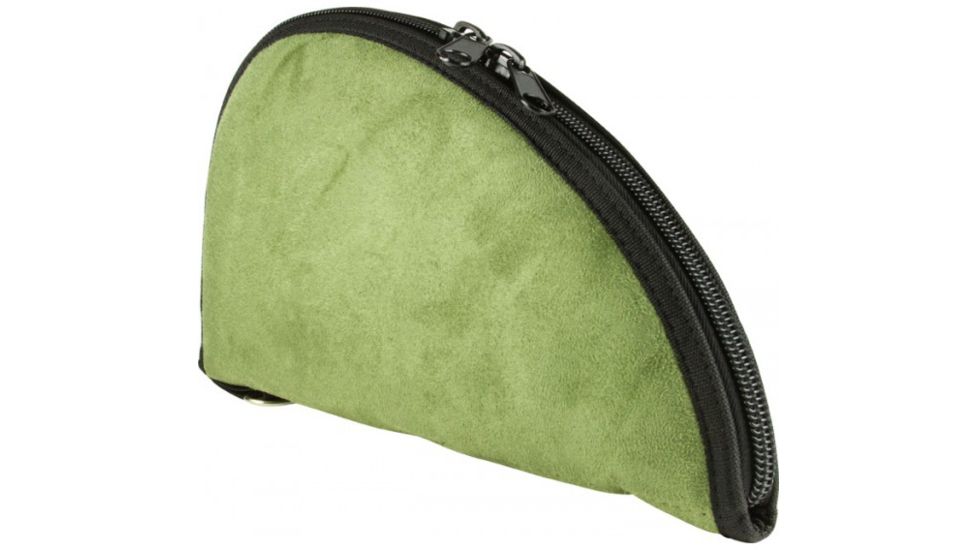 AimSports Faux Suede Pistol Case/Green, Green CG01