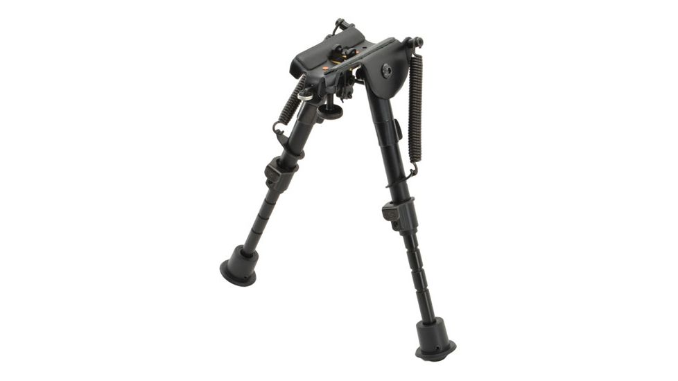 Aimtech Stud Mount 6-9 in Adjustable Notched Leg Bipod, Heavy Duty, Black, AFA-10754