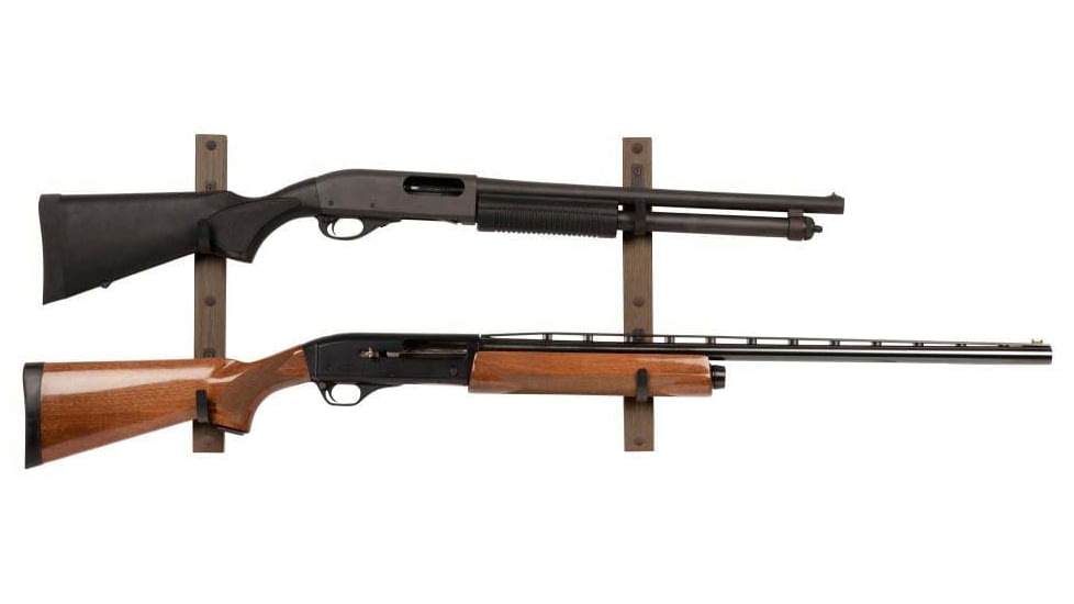 Allen 2-Firearms Gun Collector Hardwood Gun Rack, 2 Rifle/Shotgun, Brown/Black, Wood/Steel, 5659