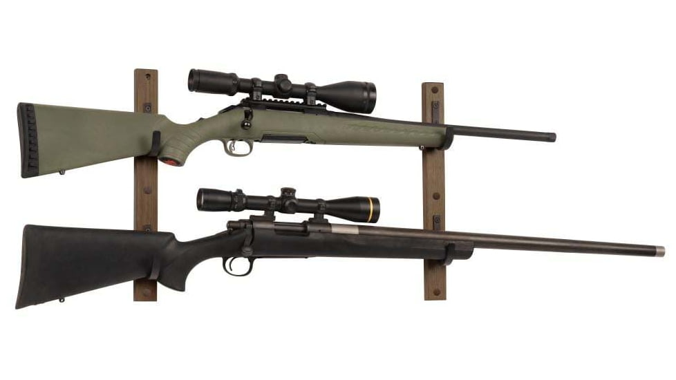 Allen 2-Firearms Gun Collector Hardwood Gun Rack, 2 Rifle/Shotgun, Brown/Black, Wood/Steel, 5659