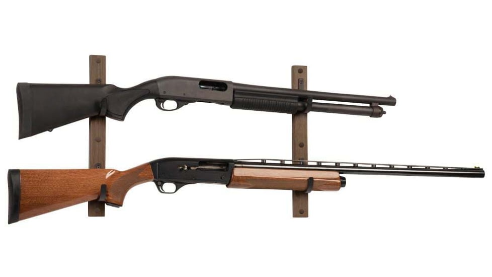 Allen 2-Firearms Gun Collector Hardwood Gun Rack, 2 Rifle/Shotgun, Brown/Black, Wood/Steel, 5659
