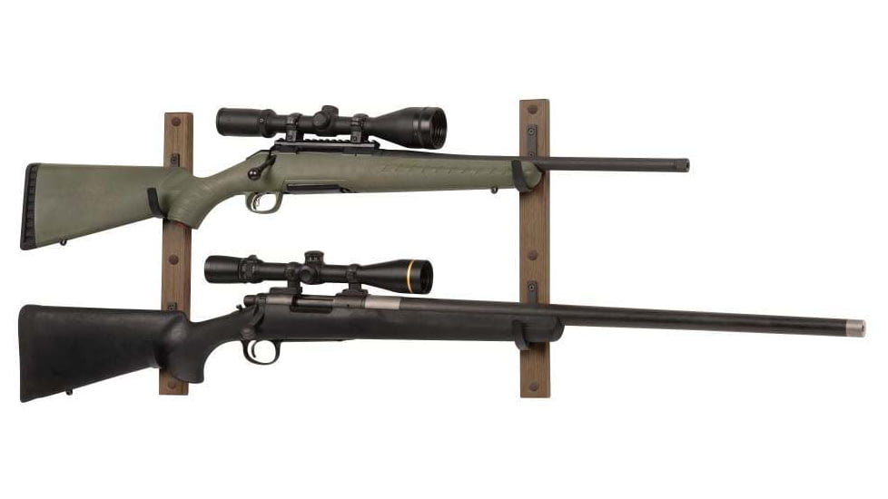 Allen 2-Firearms Gun Collector Hardwood Gun Rack, 2 Rifle/Shotgun, Brown/Black, Wood/Steel, 5659