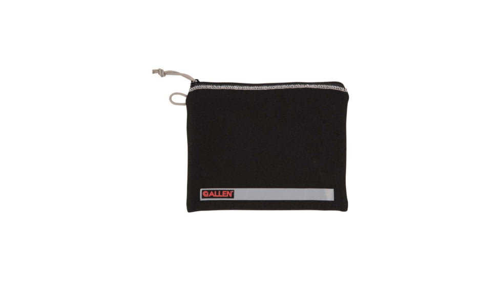 Allen 3628 Pistol Pouch Made Of Black Polyester With Lockable Zippers, ID Label