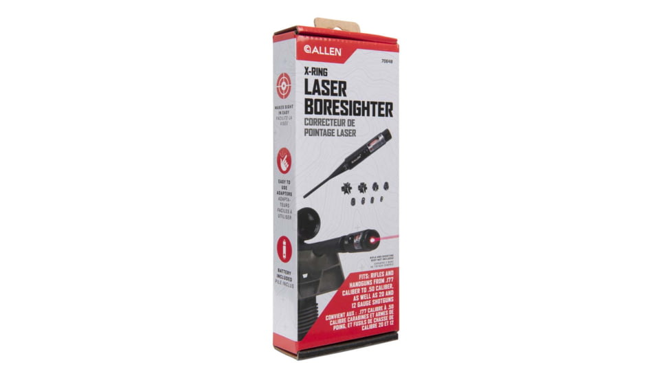Allen 70648 X-Ring Laser Bore Sighter Made Of Black Steel For .177 To .50 Calibe