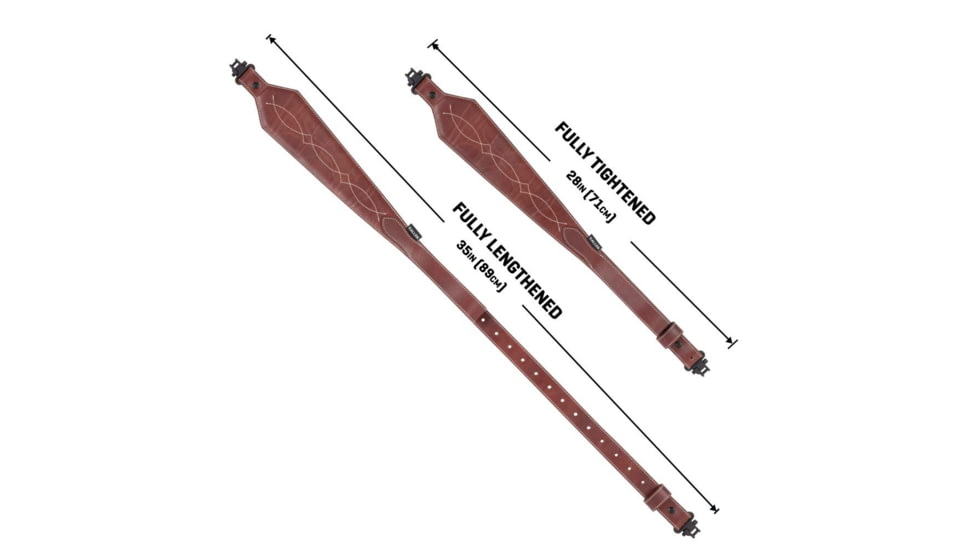 ALLEN 8508 LEATHER SLING WESTERN SCALLOP, BROWN