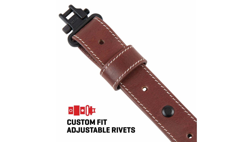 ALLEN 8508 LEATHER SLING WESTERN SCALLOP, BROWN