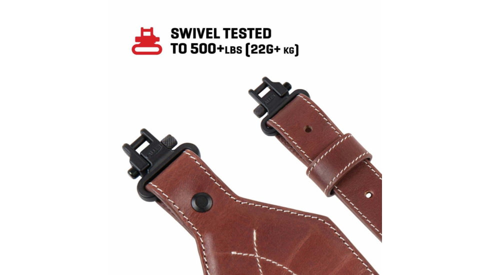 ALLEN 8508 LEATHER SLING WESTERN SCALLOP, BROWN