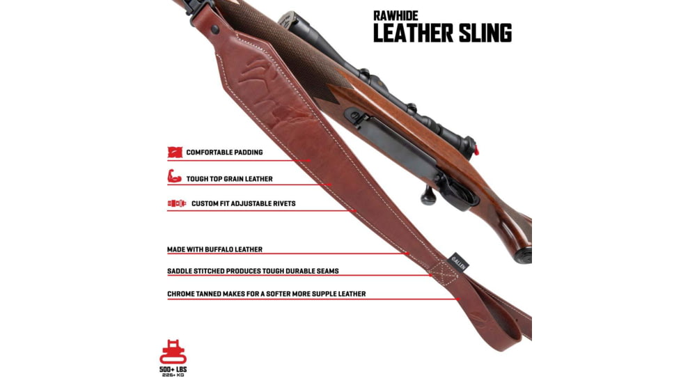 ALLEN 8510 LEATHER SLING DEER DEBOSS, BROWN