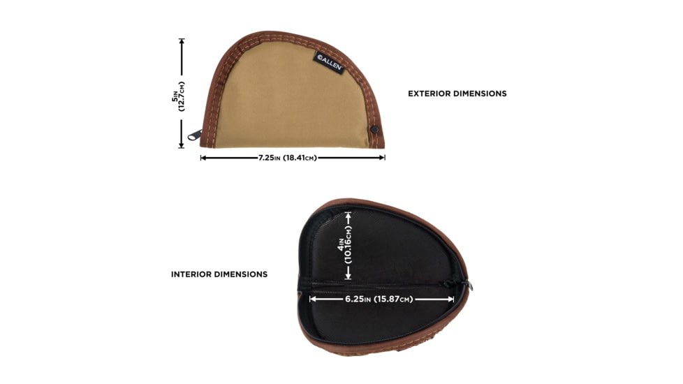 Allen Assorted Earth Tones Handgun Case, Earth Tone, 6in, 72-6