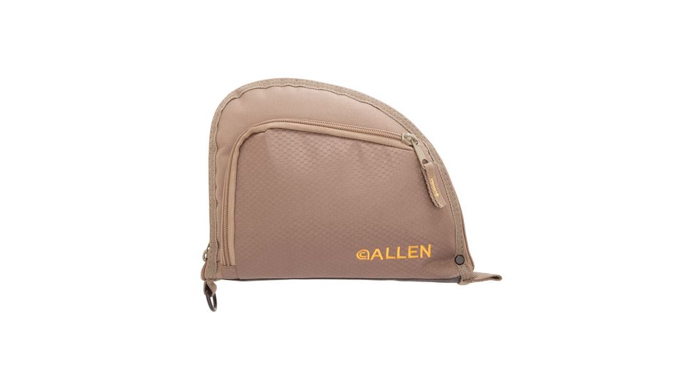 Allen Auto-Fit 1-Pocket Handgun Case Ripstop Material Measures 9.5x7.25 Inches Taupe