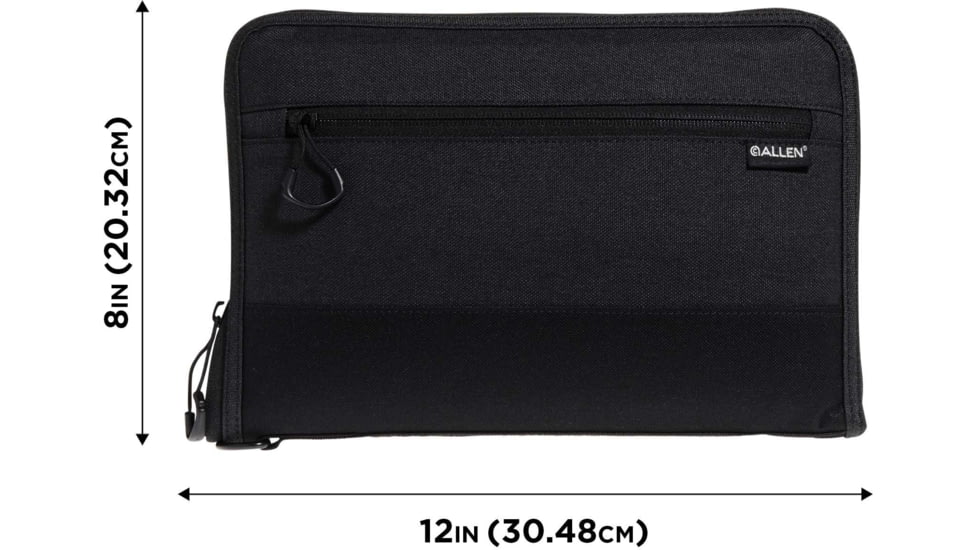 Allen Auto-Fit 2.0 Deluxe Handgun Case, Black, 12 in x 8 in, 7758