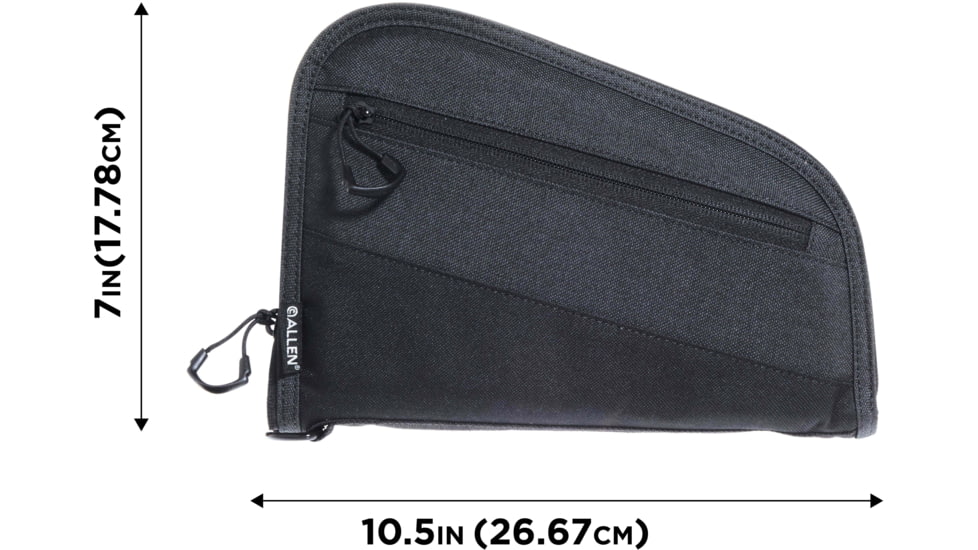 Allen Auto-Fit 2.0 Handgun Case, Black, 10.5 in x 7.25 in, 7749
