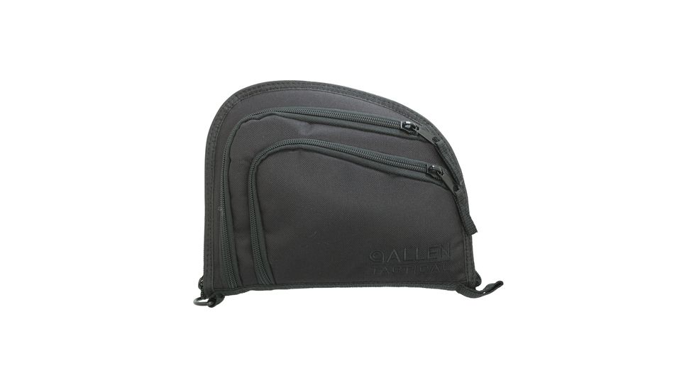 Allen Auto-Fit 2-Pocket Tactical Handgun Case Measures 9.5x7.25 Inches Black