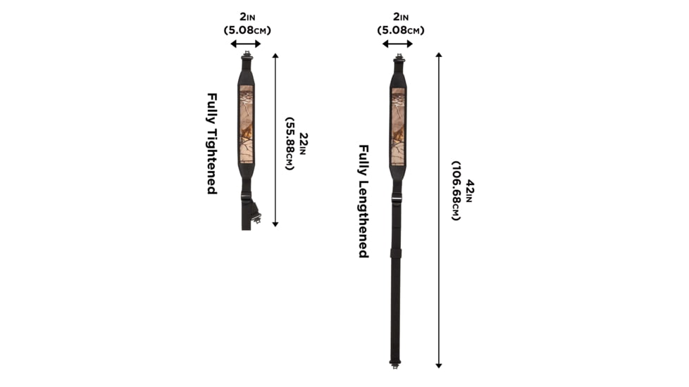 Allen Cascade Neoprene Gun Sling with Molded Ends and Swivels, Black/Realtree Xtra Camo, 8216
