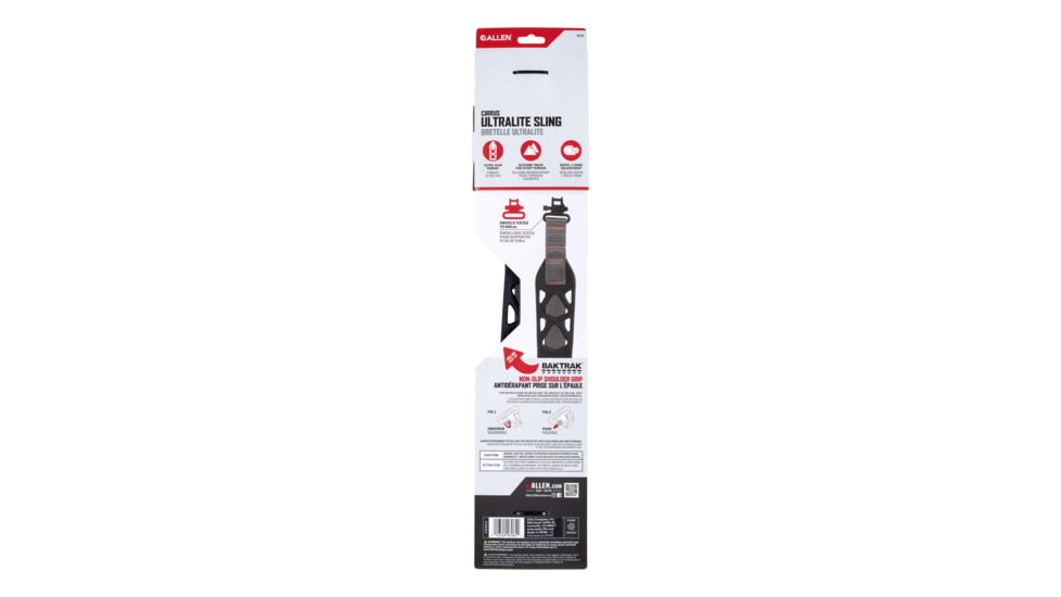 Allen Cirrus Ultralight Silicone Rubber Gun Sling w/BakTrak, Adjustsmant, 28in x 36in Lenght , 500 lbs , Black, 8502