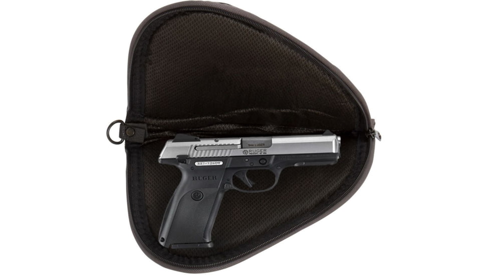 Allen Deluxe Handgun/Pistol Case, 8in, Black/Grey, 444-8