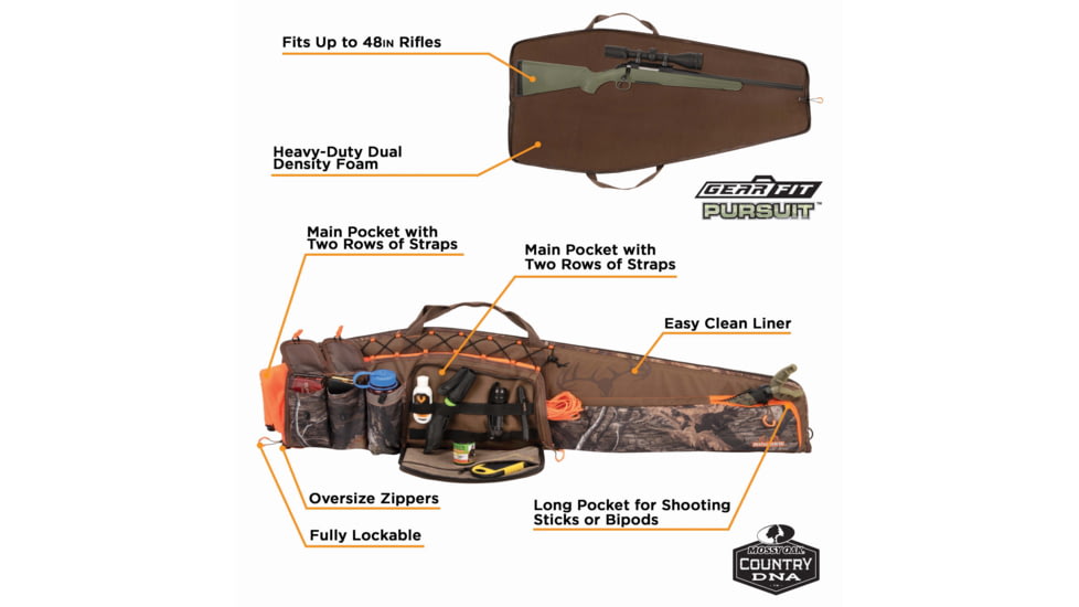 Allen Gear Fit Pursuit Bruiser 48in Lockable Gun Case, Mossy Oak Country DNA Camo, 965-48