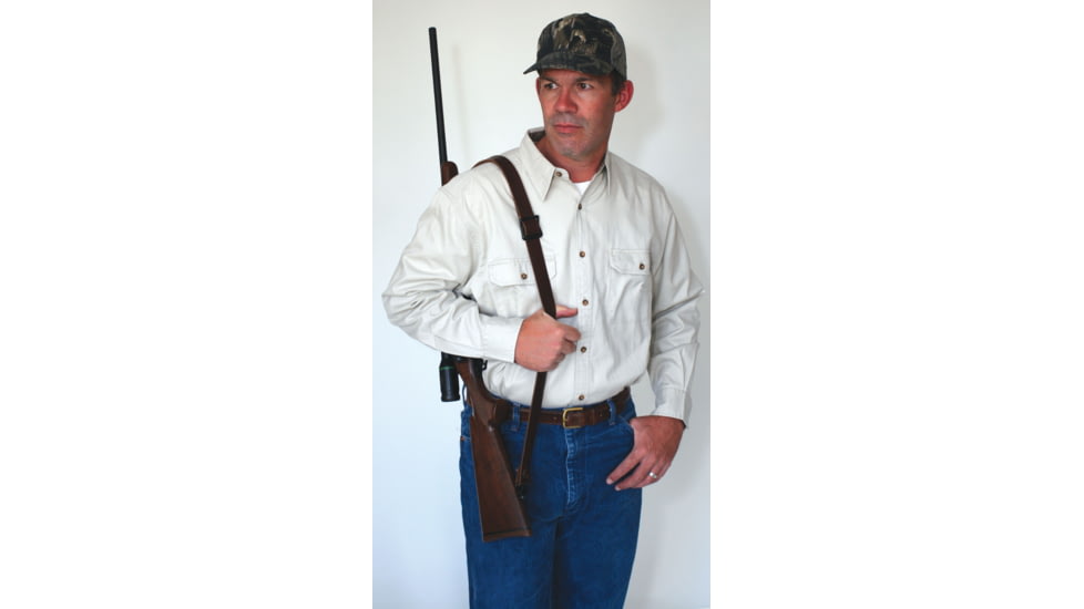 Allen Gun Sling, Quick Detachable, Brown, Leather 8432