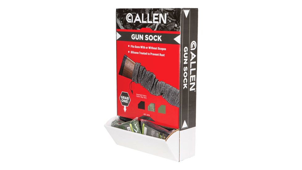 Allen Gun Sock Pdq Display 36 Gun Socks Assorted Colors 52''