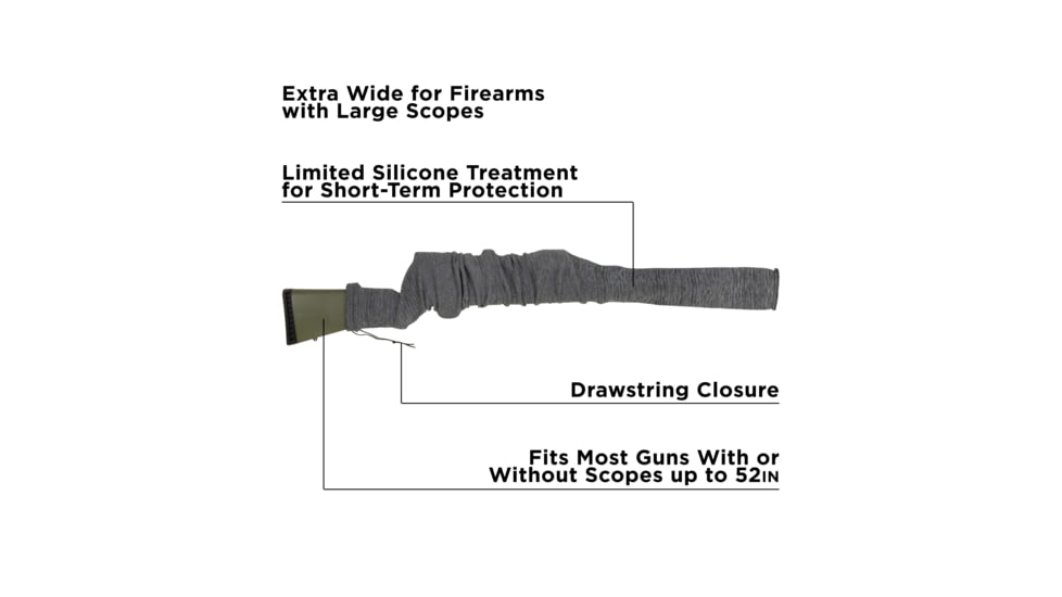 Allen Knit Gun Sock, Gray, 52inx3.75in, 131